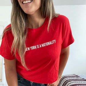 NY is a Nationality Cropped Tee 🗽